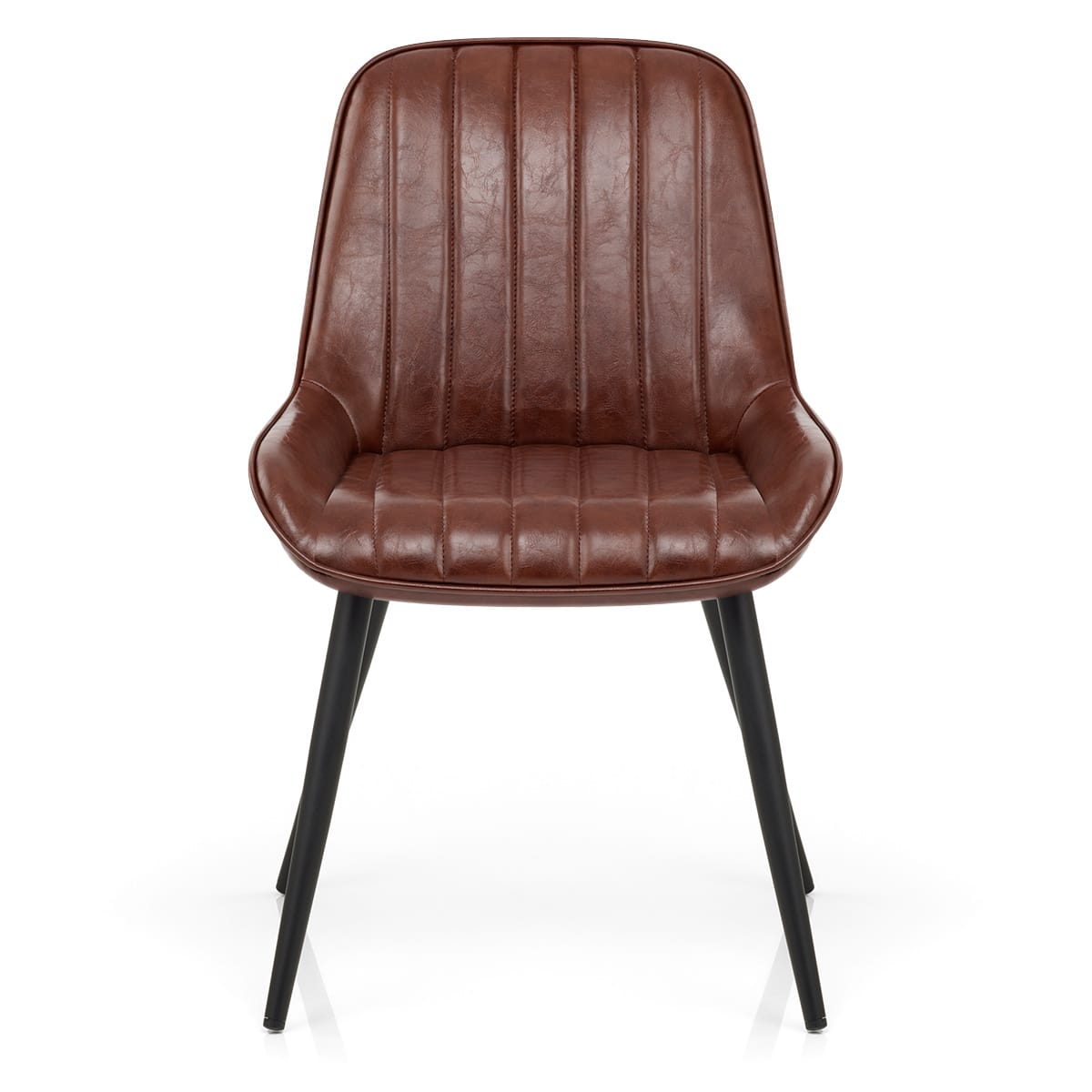 Sedia Ecopelle Satinata - Mustang Marrone