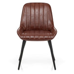 Sedia Ecopelle Satinata - Mustang Marrone