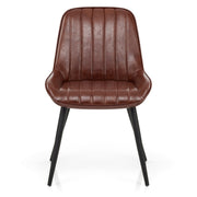 Sedia Ecopelle Satinata - Mustang Marrone
