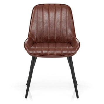 Sedia Ecopelle Satinata - Mustang Marrone