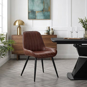 Sedia Ecopelle Satinata - Mustang Marrone