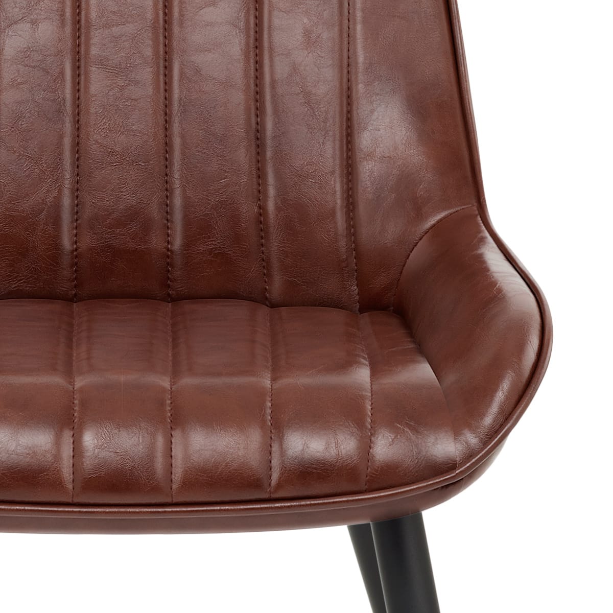Sedia Ecopelle Satinata - Mustang Marrone