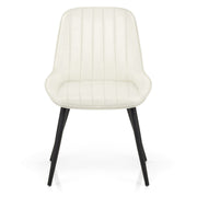 Sedia Ecopelle Satinata - Mustang Crema