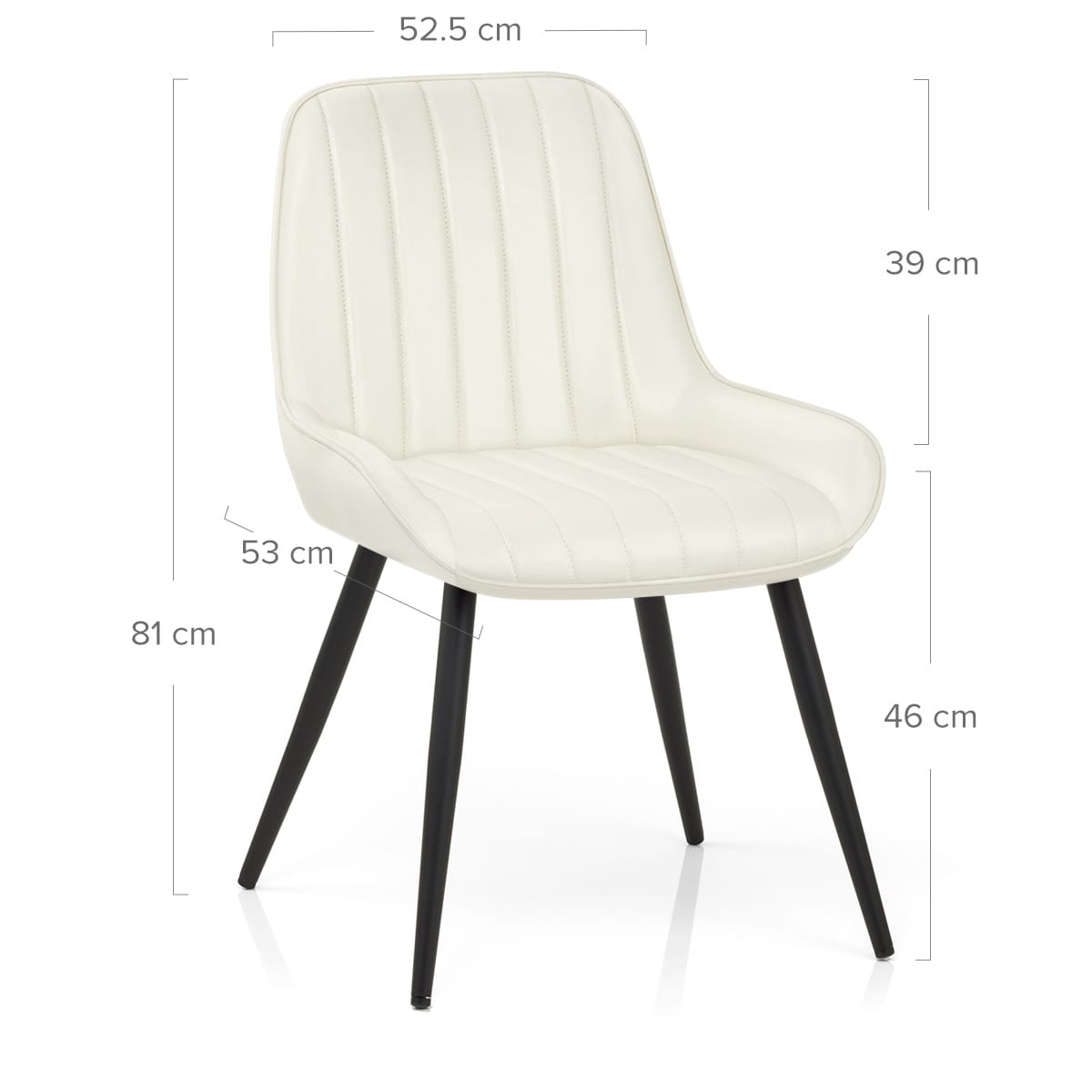 Sedia Ecopelle Satinata - Mustang Crema