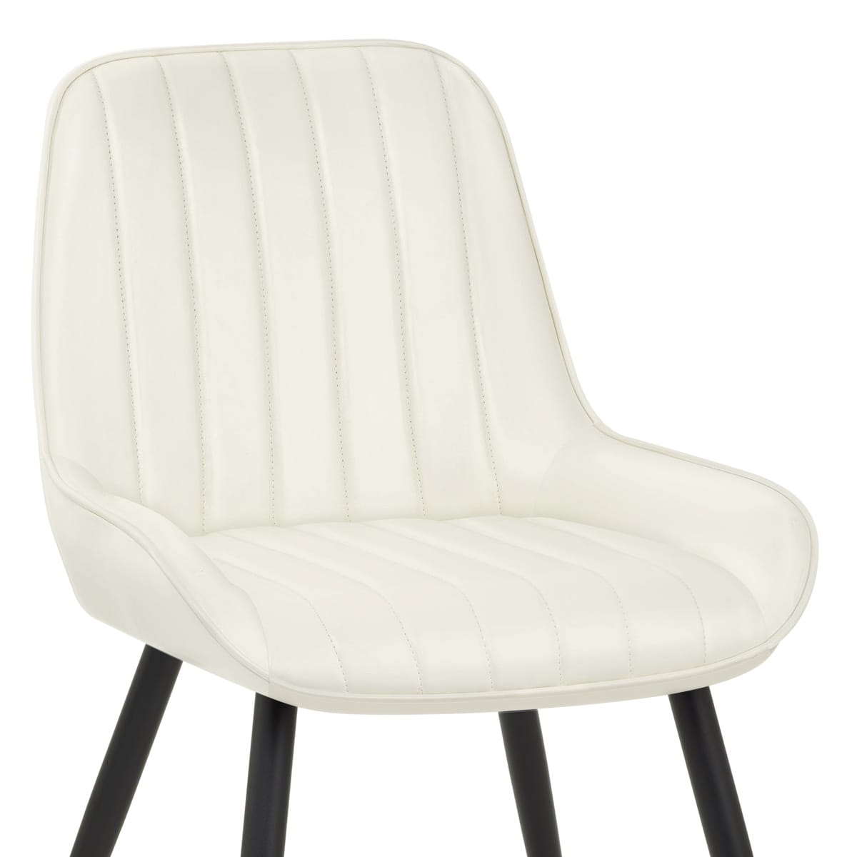 Sedia Ecopelle Satinata - Mustang Crema