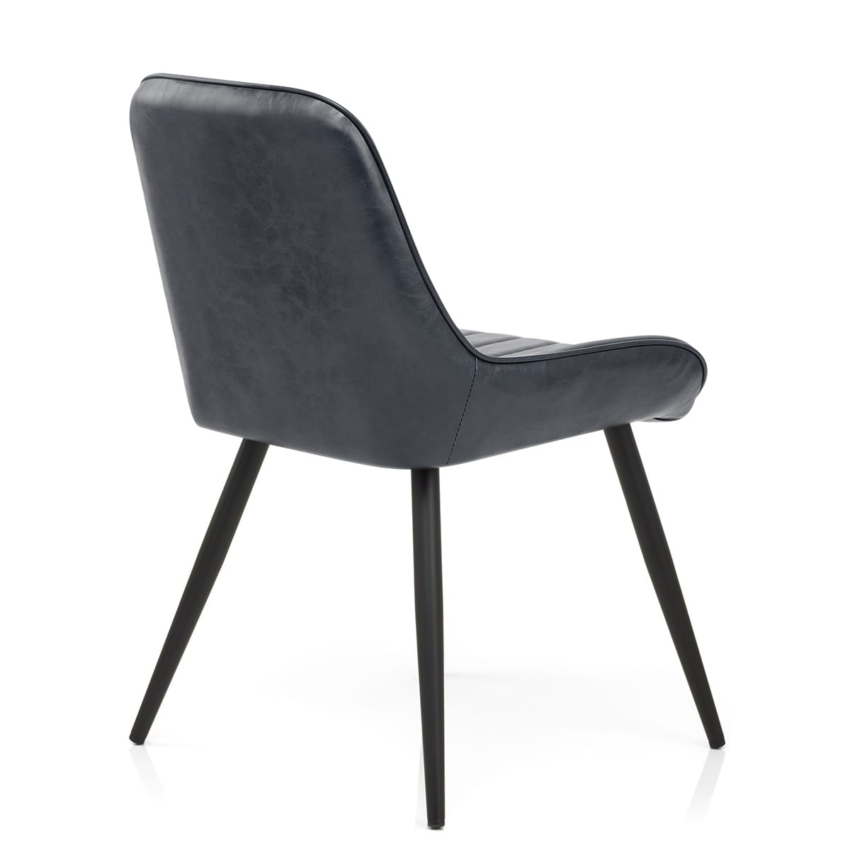 Sedia Ecopelle Satinata - Mustang Blu Scuro