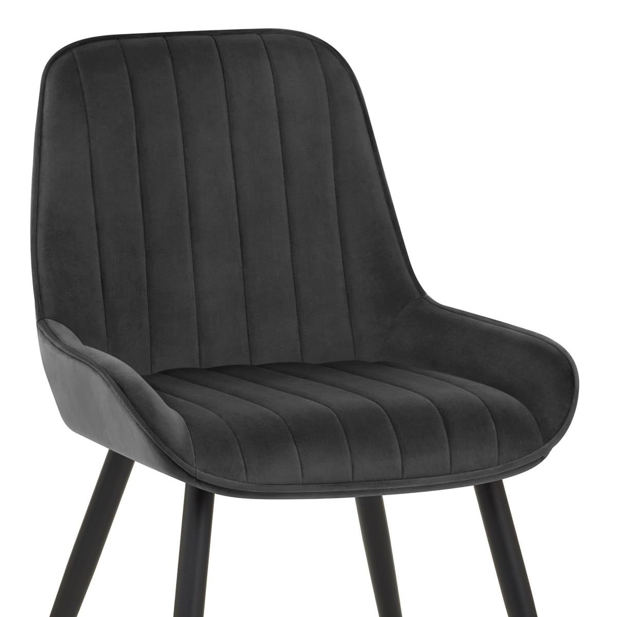Sedia Velluto Satinata - Mustang Nero