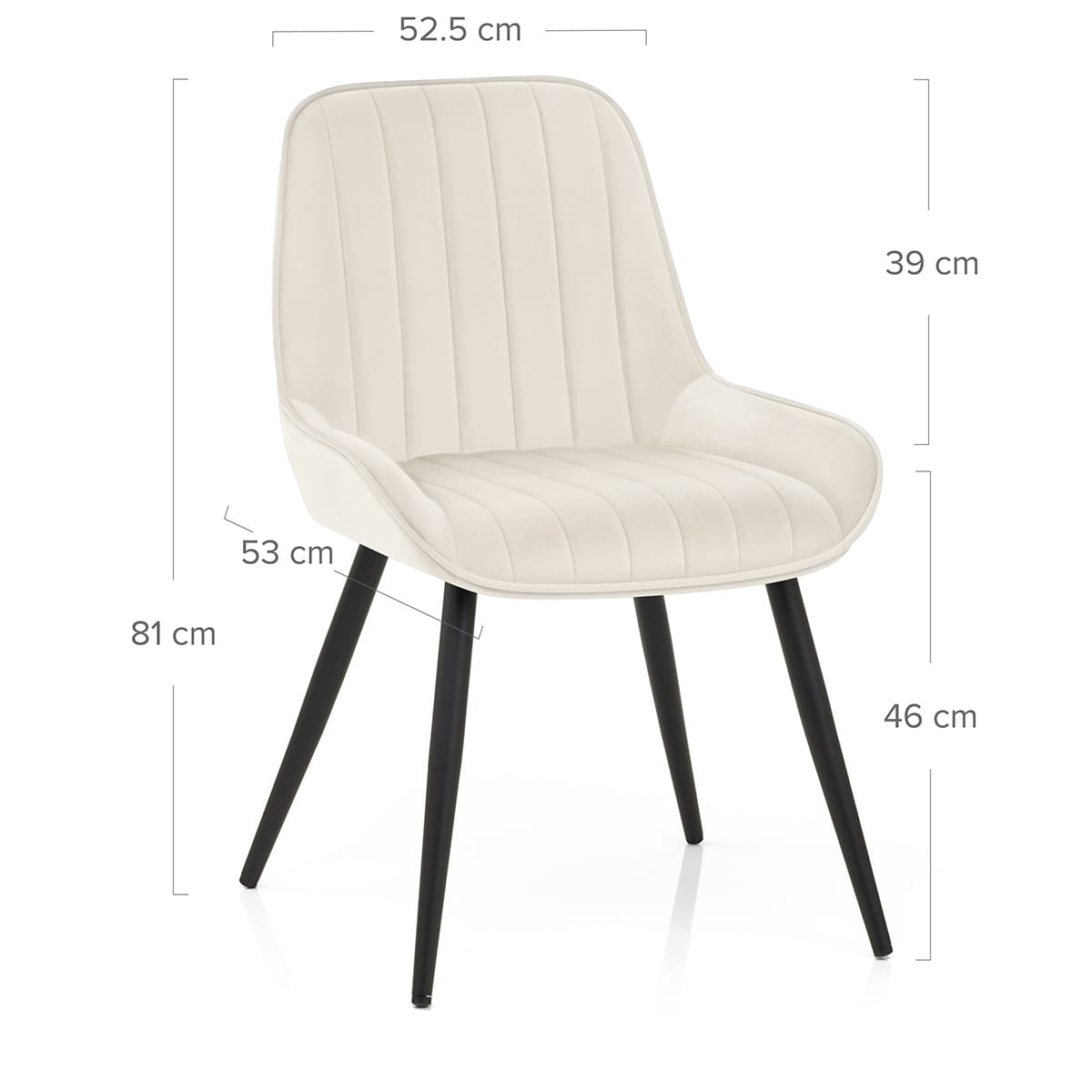 Sedia Velluto Satinata - Mustang Crema