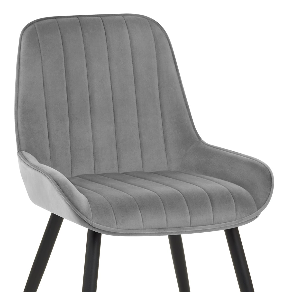 Sedia Velluto Satinata - Mustang Grigio scuro