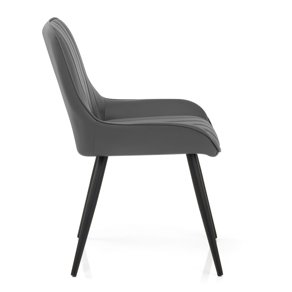 Sedia Ecopelle Satinata - Mustang Grigio scuro