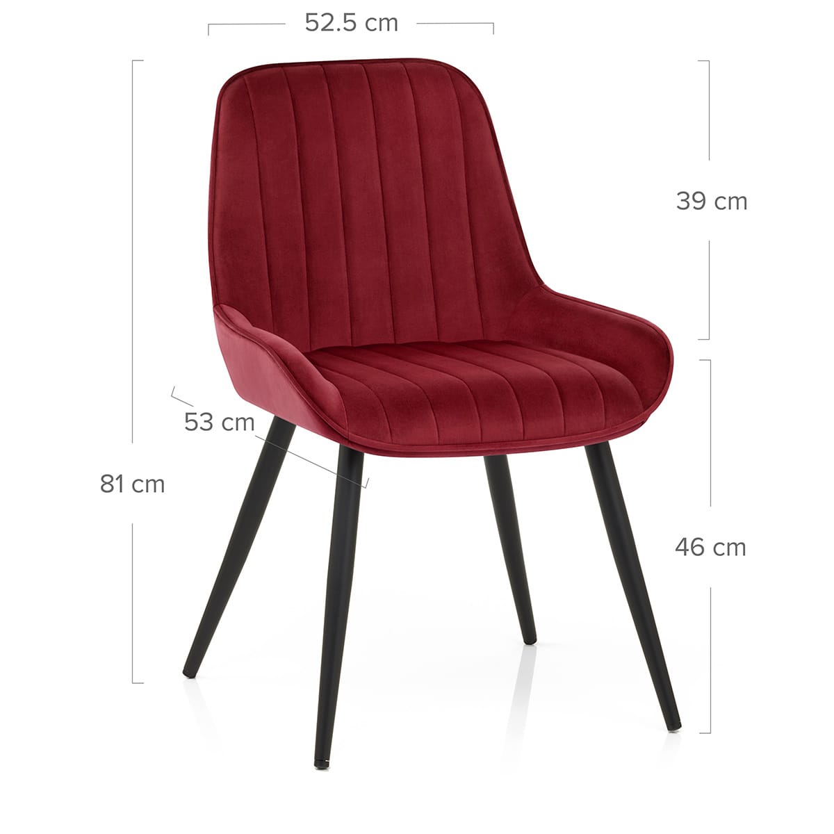 Sedia Velluto Satinata - Mustang Rosso