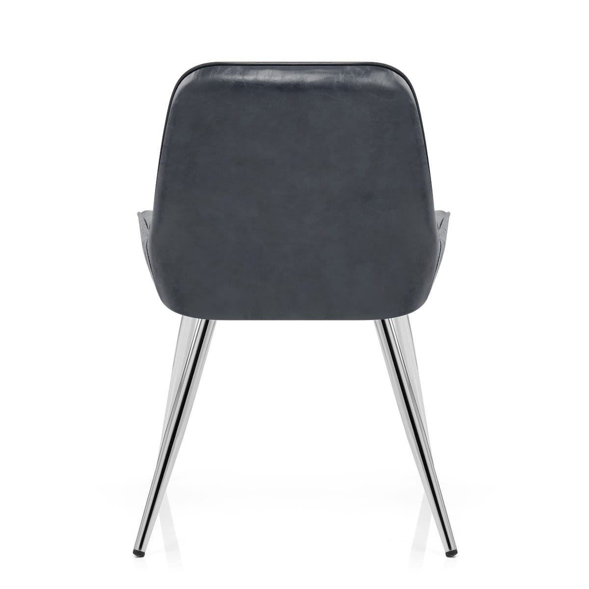 Sedia Ecopelle Cromata - Mustang Blu Scuro