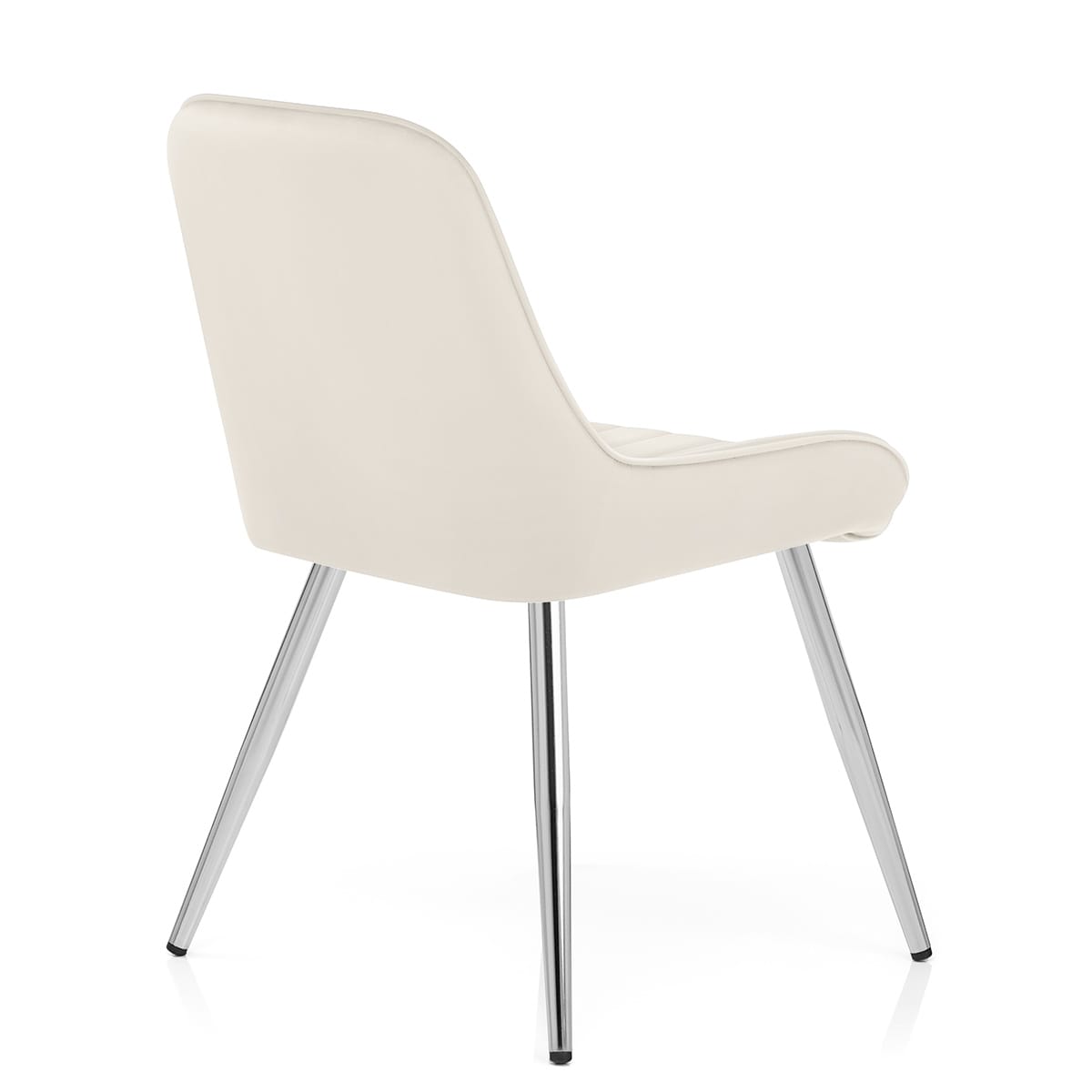 Sedia Velluto Cromata - Mustang Crema