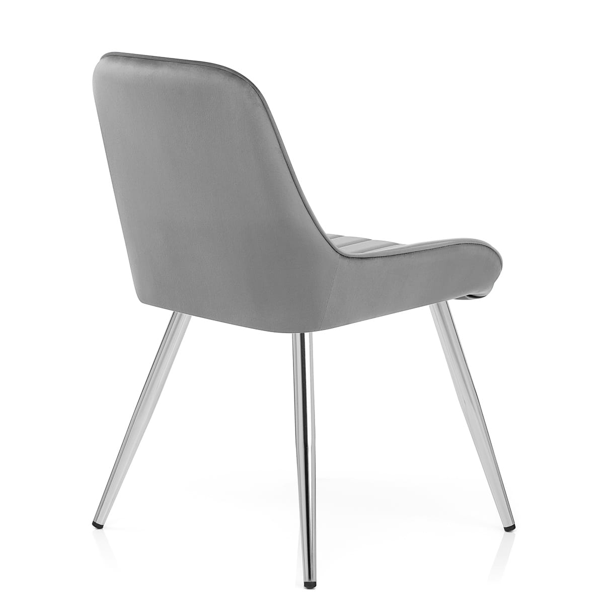 Sedia Velluto Cromata - Mustang Grigio scuro