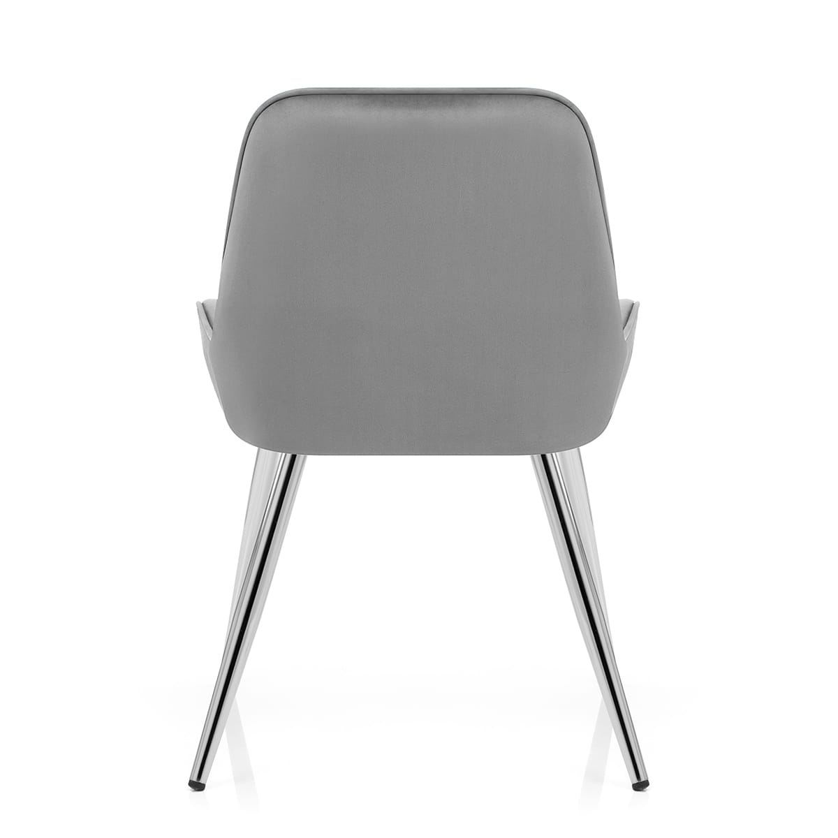 Sedia Velluto Cromata - Mustang Grigio scuro
