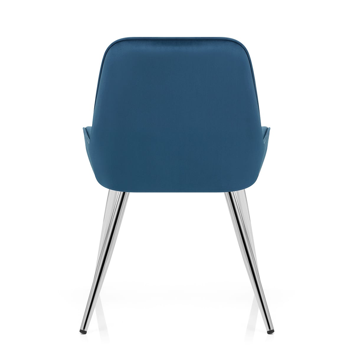 Sedia Velluto Cromata - Mustang Blu Scuro