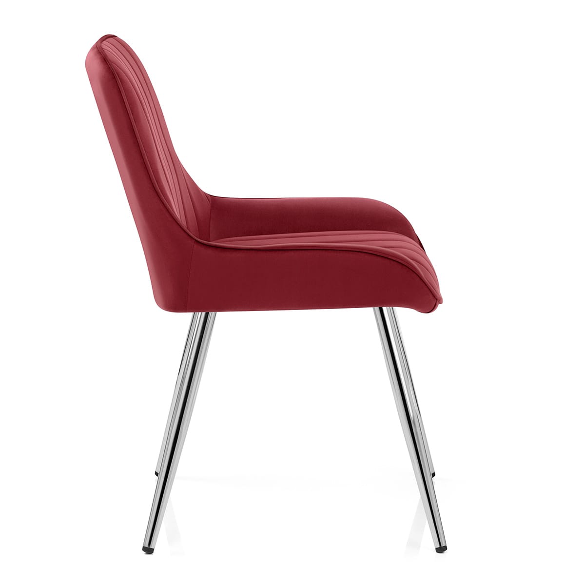 Sedia Velluto Cromata - Mustang Rosso