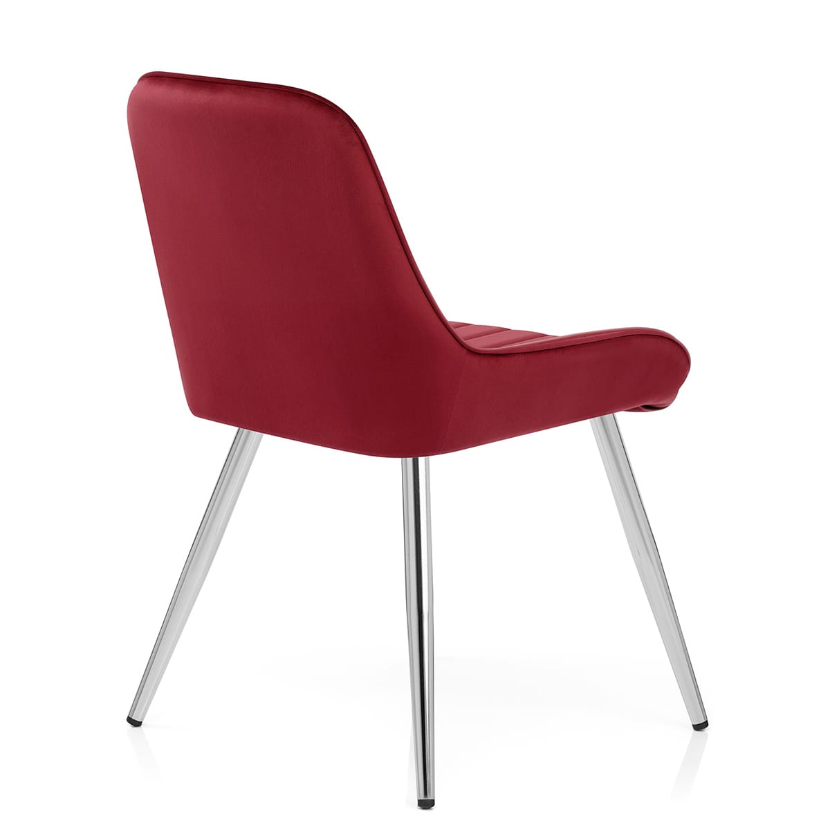 Sedia Velluto Cromata - Mustang Rosso