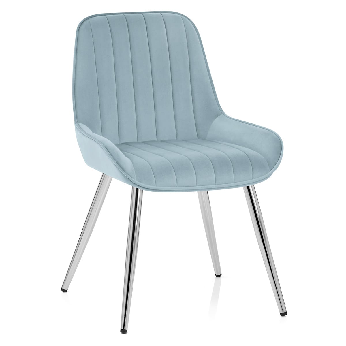 Sedia Velluto Cromata - Mustang Blu
