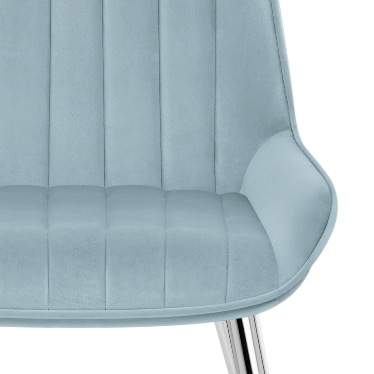 Sedia Velluto Cromata - Mustang Blu