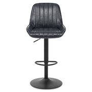 Sgabello Ecopelle - Mustang Blu Scuro