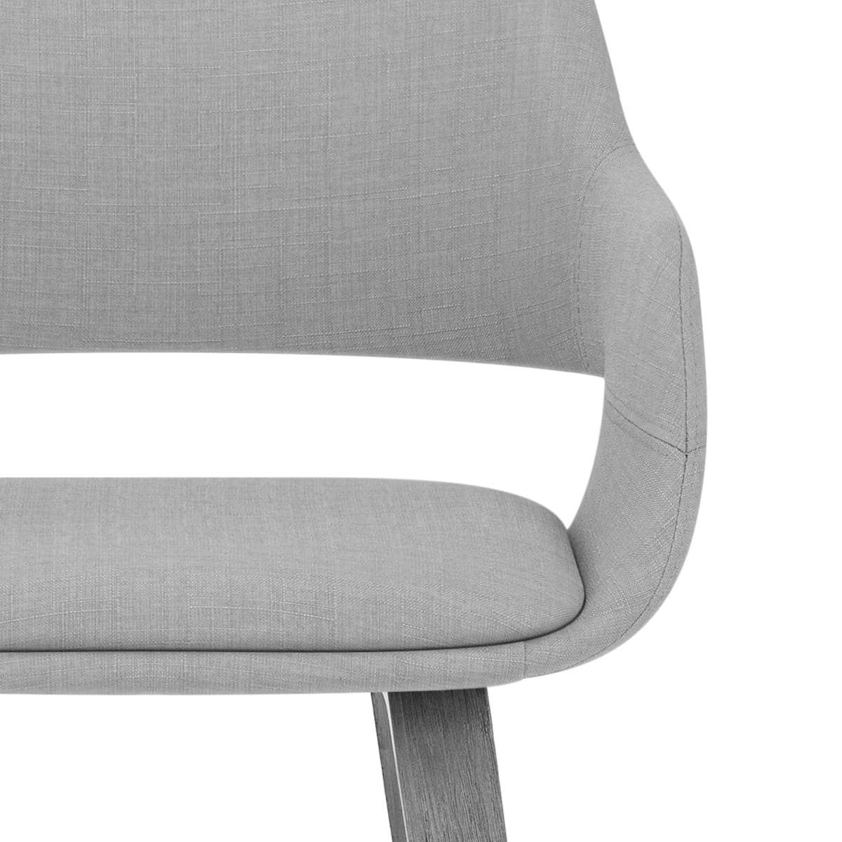 Sgabello Tessuto Legno - Nappa Grigio