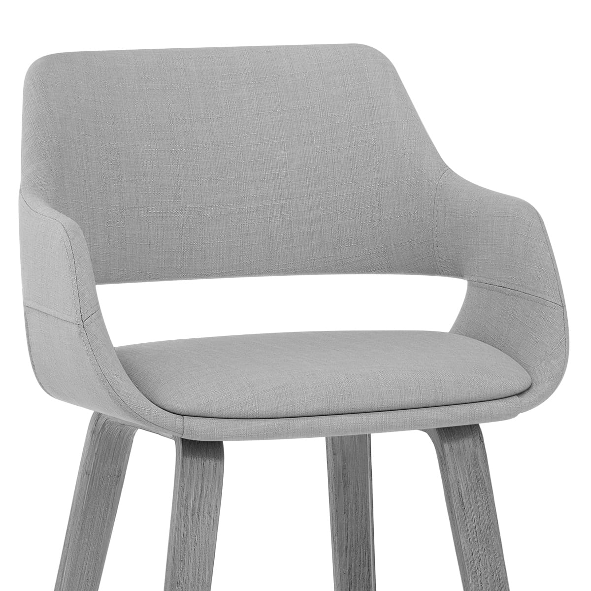 Sgabello Tessuto Legno - Nappa Grigio
