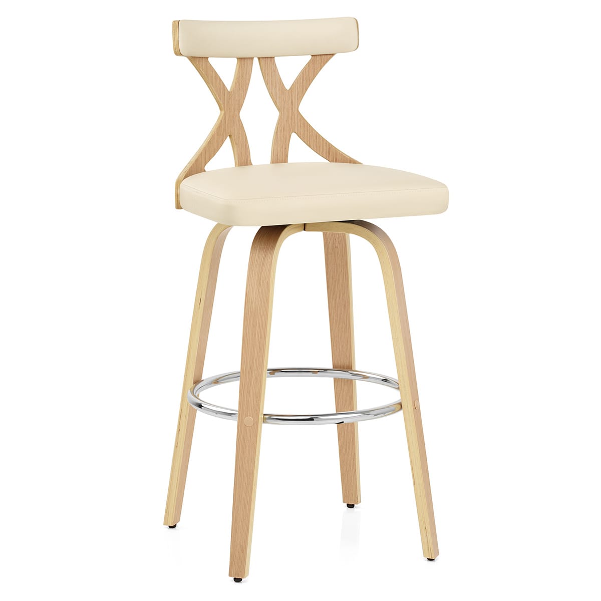 Sgabello da bar Ecopelle - Nash Crema