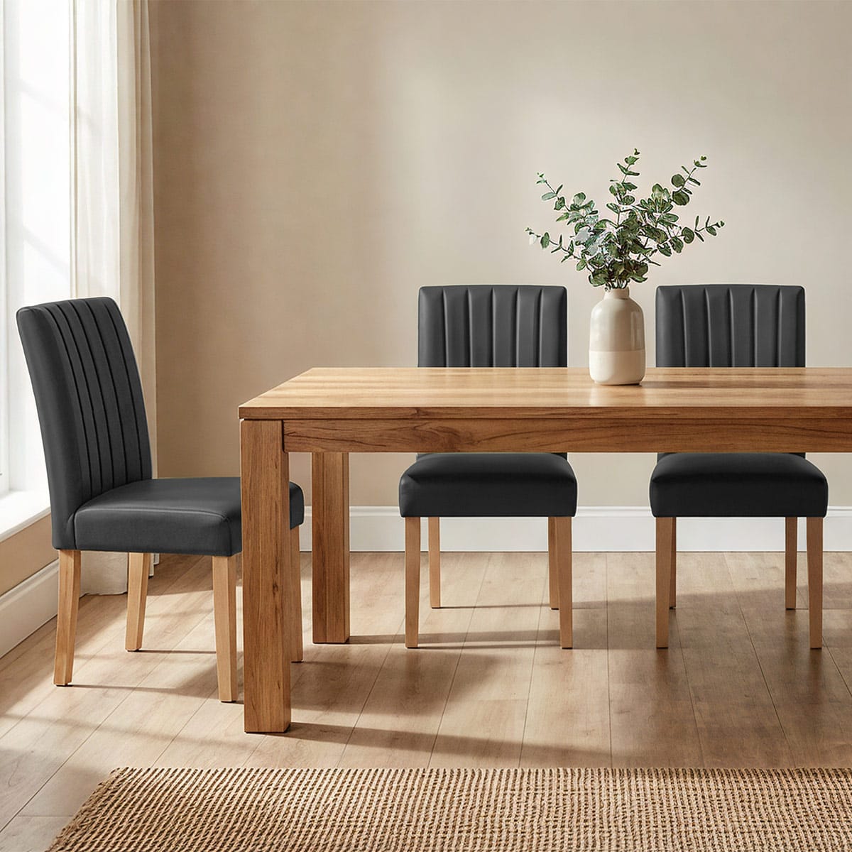 Silla Vera Pelle - Newbury Nero