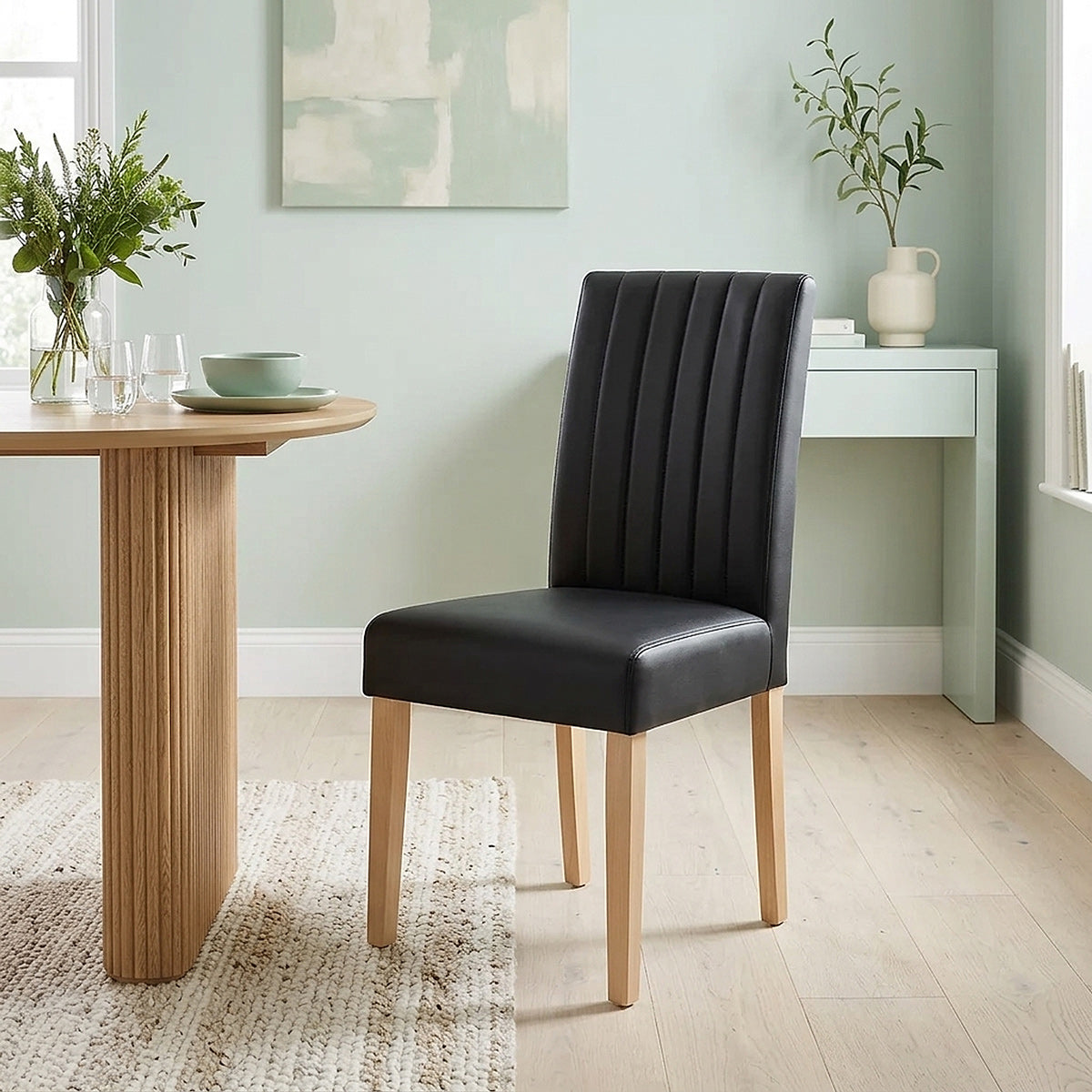 Silla Vera Pelle - Newbury Nero