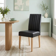 Silla Vera Pelle - Newbury Nero