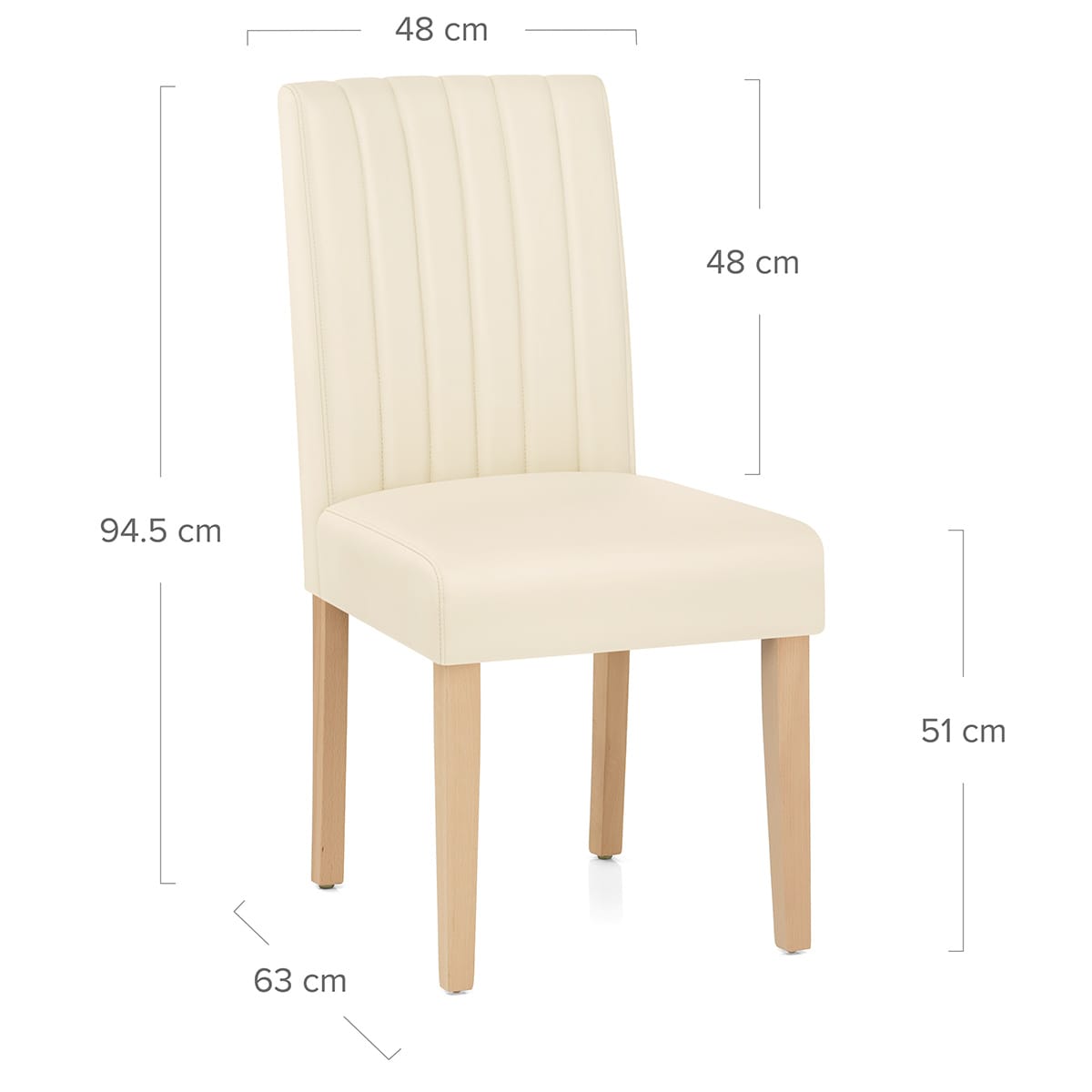 Silla Vera Pelle - Newbury Crema