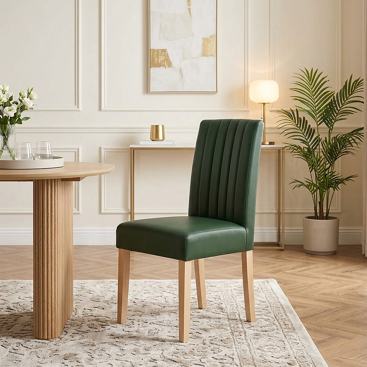 Silla Vera Pelle - Newbury Verde