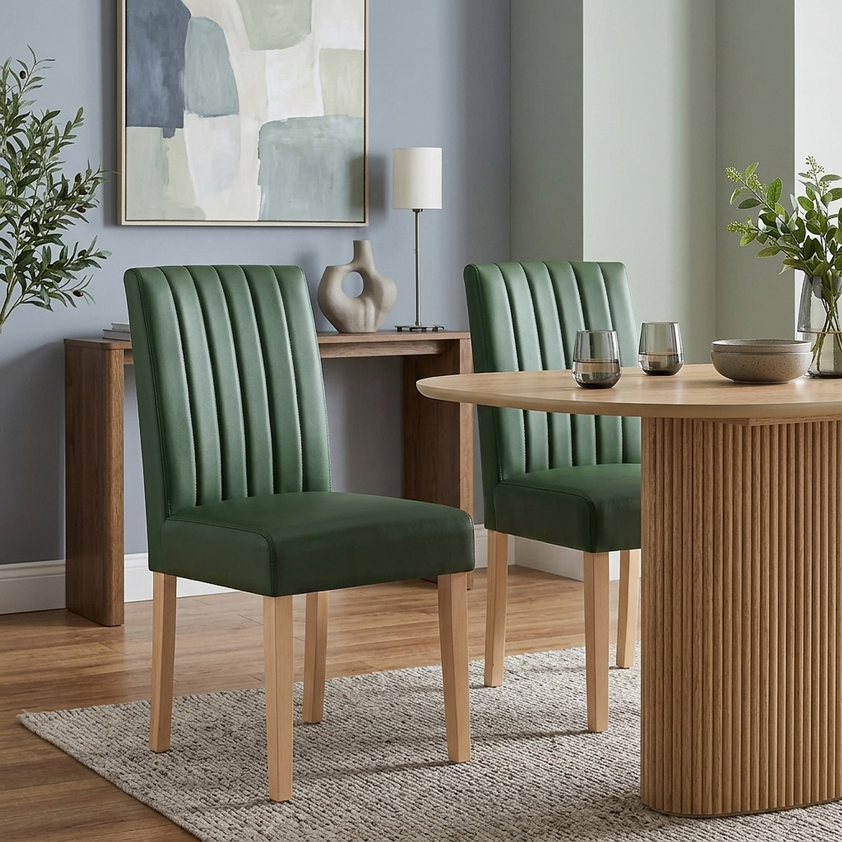 Silla Vera Pelle - Newbury Verde
