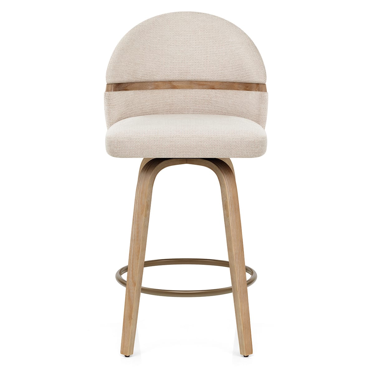 Sgabello Tessuto Legno - Odessa Crema