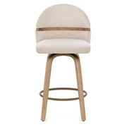Sgabello Tessuto Legno - Odessa Crema