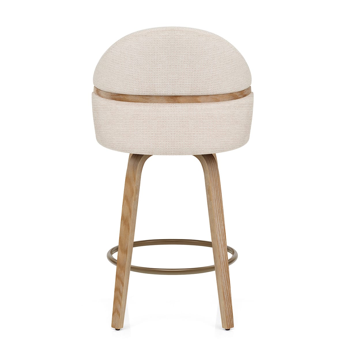 Sgabello Tessuto Legno - Odessa Crema