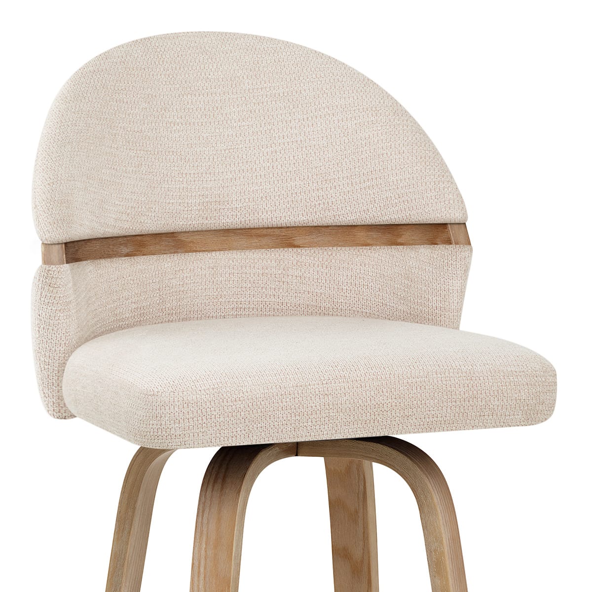 Sgabello Tessuto Legno - Odessa Crema