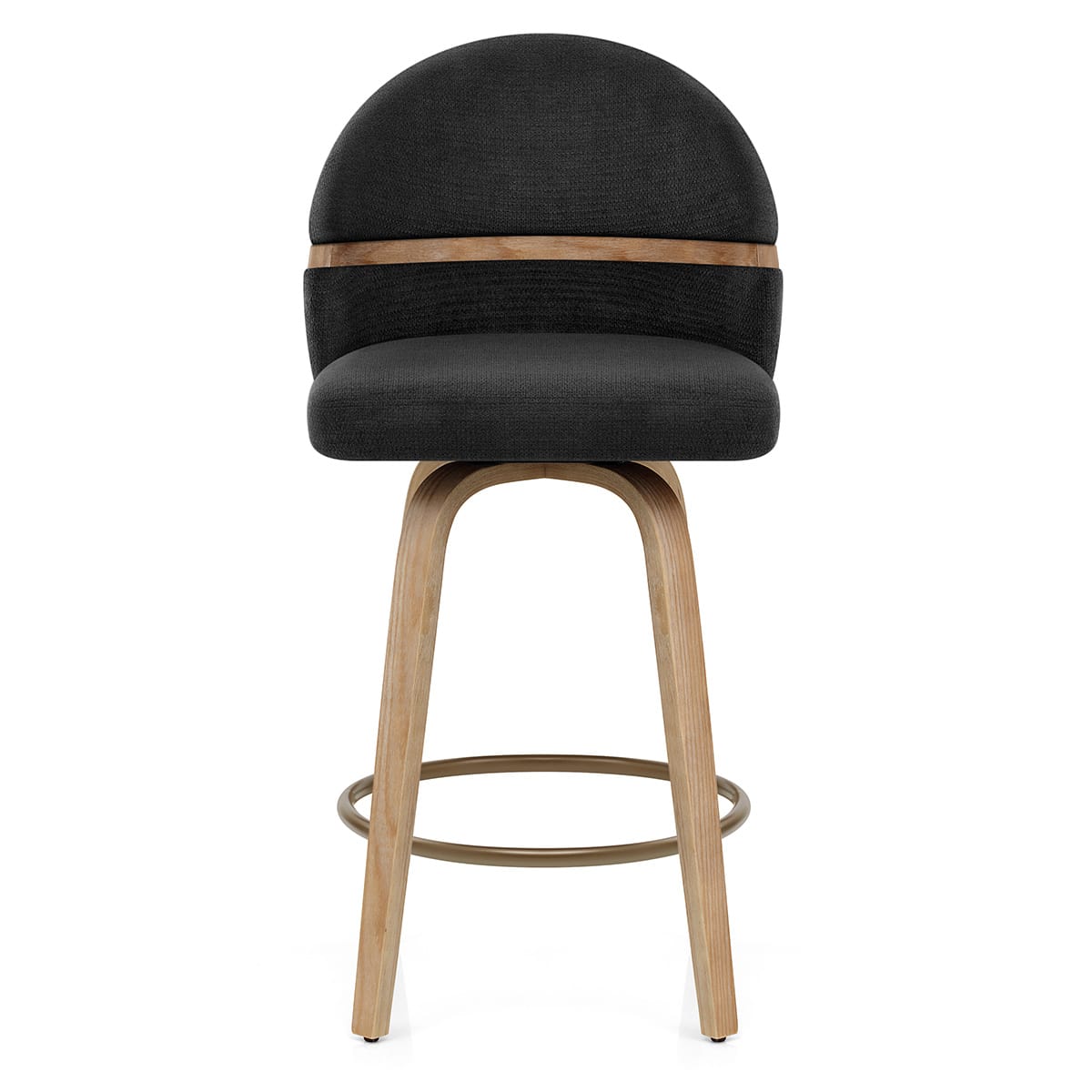 Sgabello Tessuto Legno - Odessa Nero