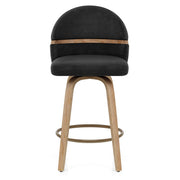 Sgabello Tessuto Legno - Odessa Nero