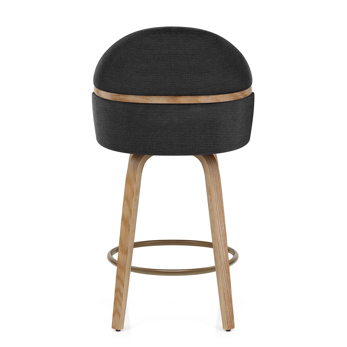 Sgabello Tessuto Legno - Odessa Nero