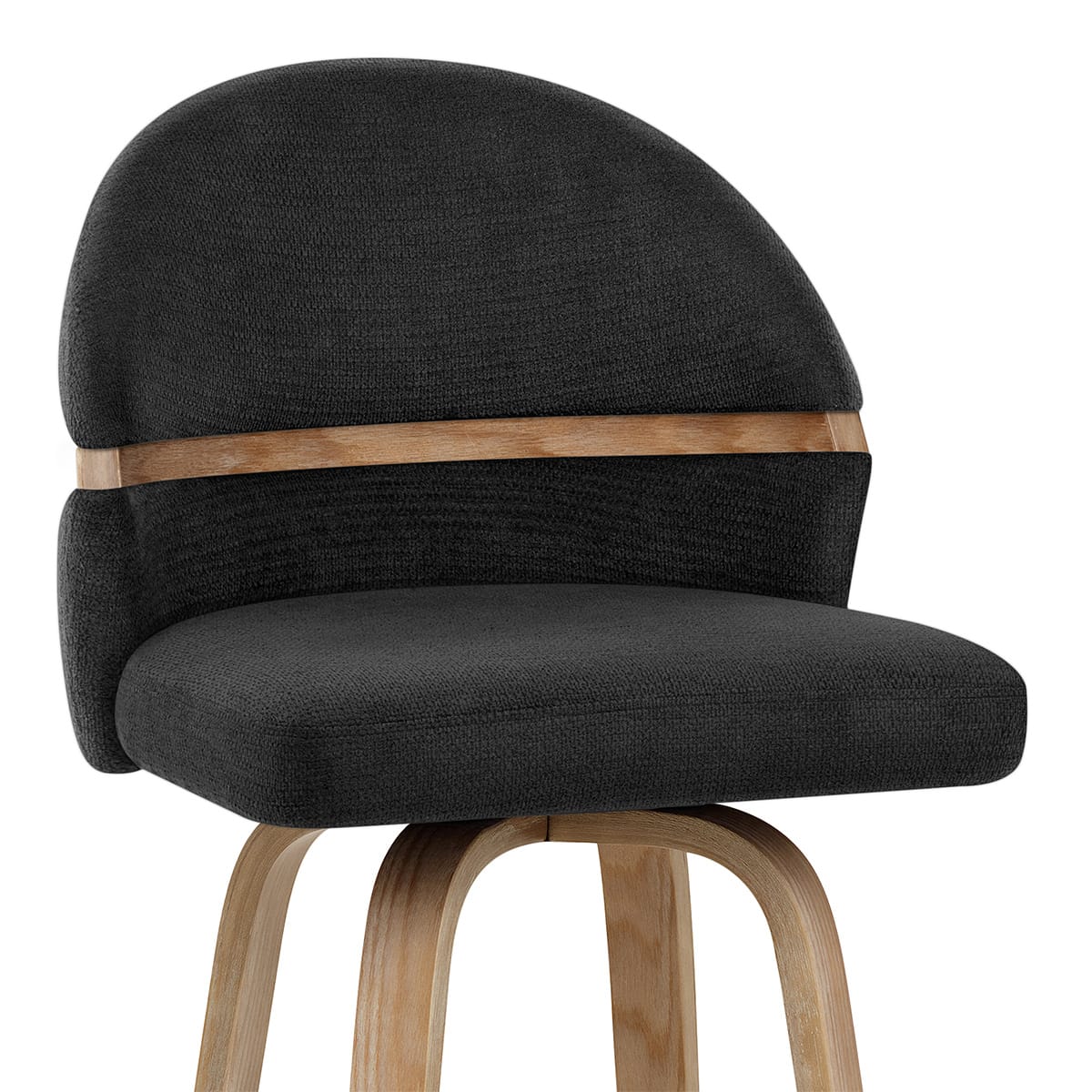 Sgabello Tessuto Legno - Odessa Nero
