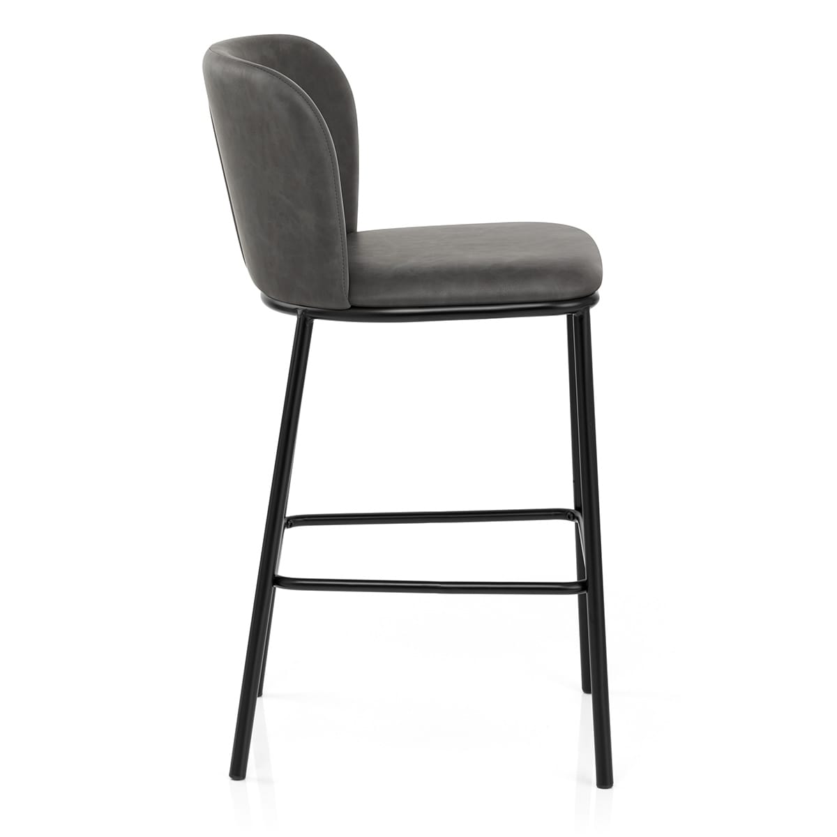 Sgabello Ecopelle - Odette Grigio scuro
