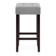 Sgabello Tessuto Legno - Oliver Grigio