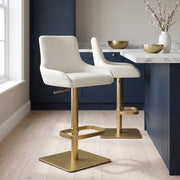 Sgabello Oro Spazzolato - Olivia Crema