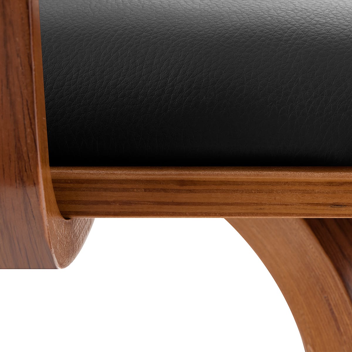 Sgabello Ecopelle Legno - Ontario Nero