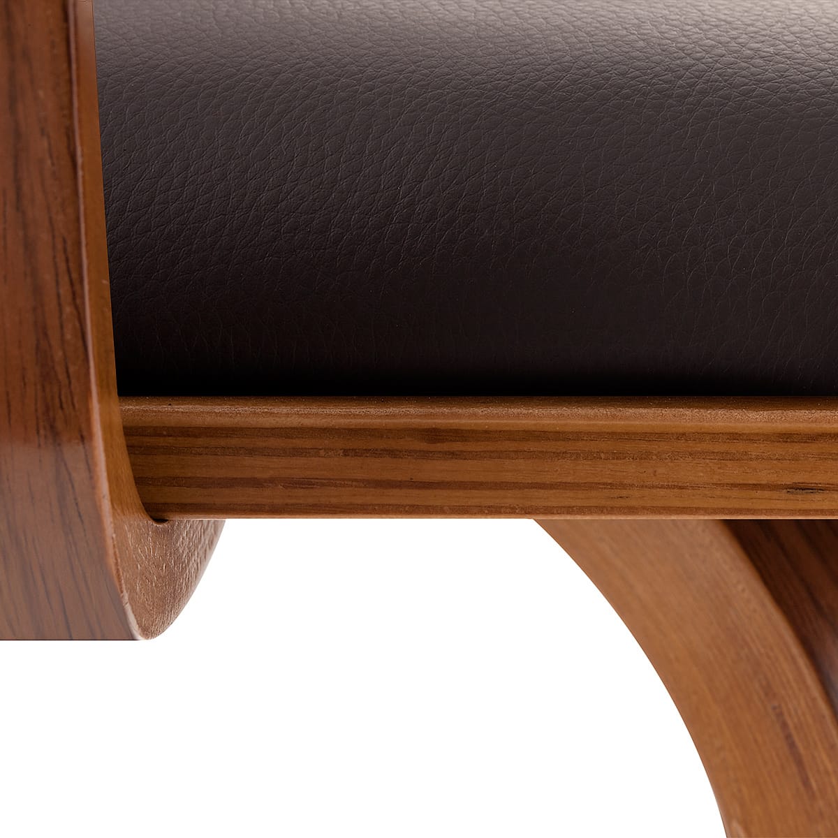 Sgabello Ecopelle Legno - Ontario Marrone