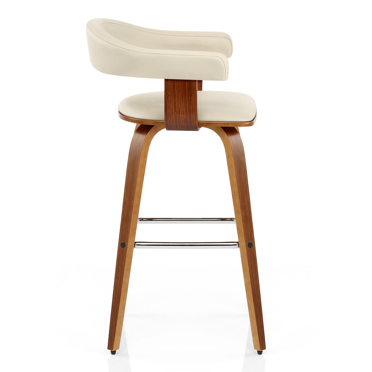 Sgabello Ecopelle Legno - Ontario Crema