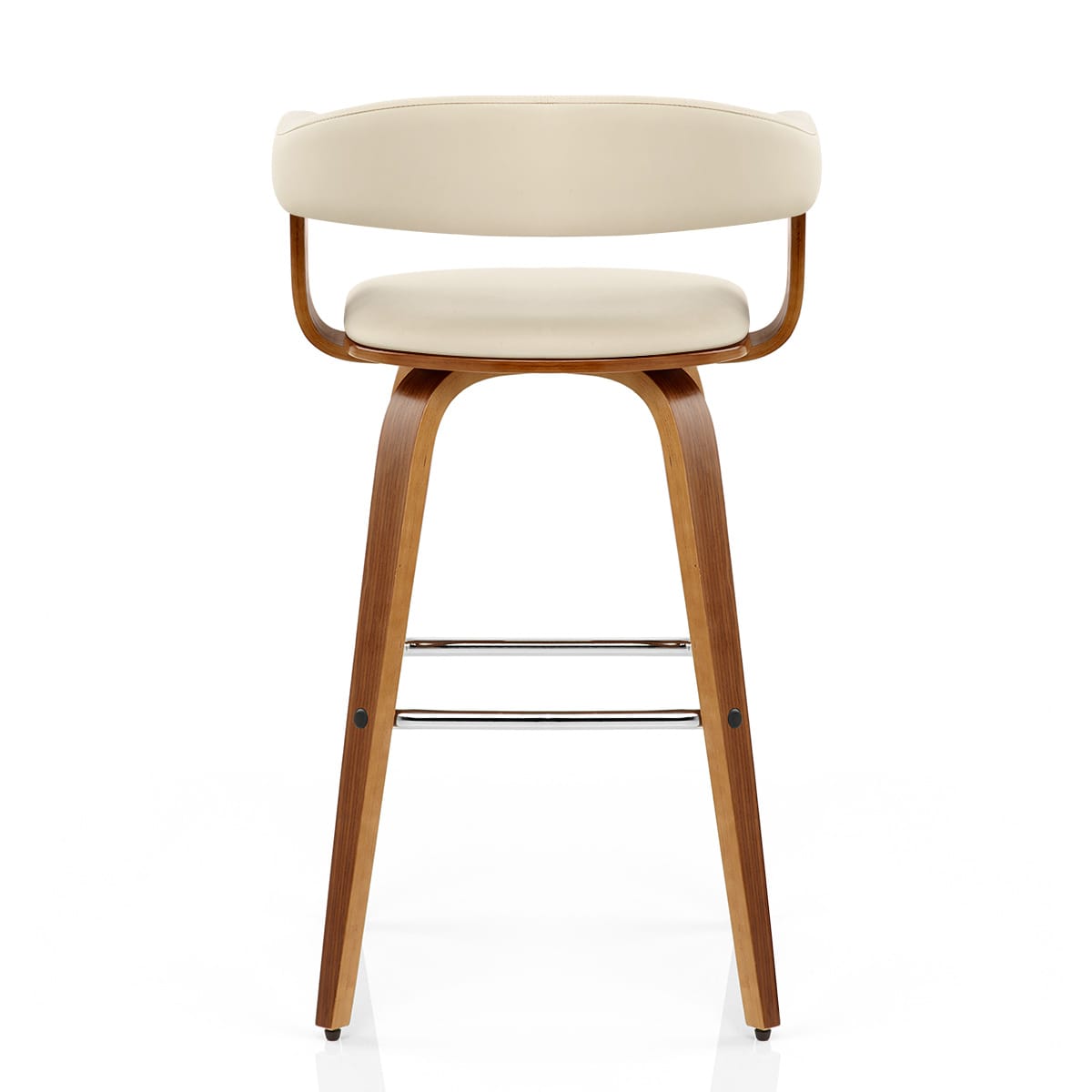 Sgabello Ecopelle Legno - Ontario Crema