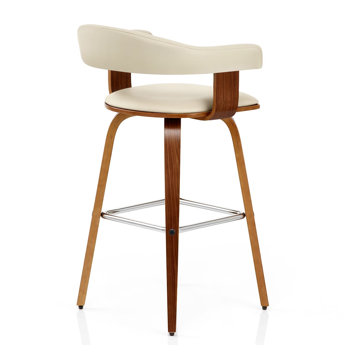 Sgabello Ecopelle Legno - Ontario Crema